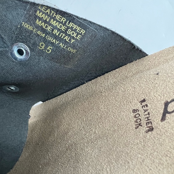 NWT Bio-Gold Leather Italian cork wedge sandals - Picture 5 of 6